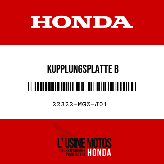 image de 22322-MGZ-J01 KUPPLUNGSPLATTE B