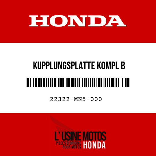 image de 22322-MN5-000 KUPPLUNGSPLATTE KOMPL B