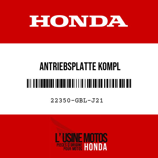 image de 22350-GBL-J21 ANTRIEBSPLATTE KOMPL