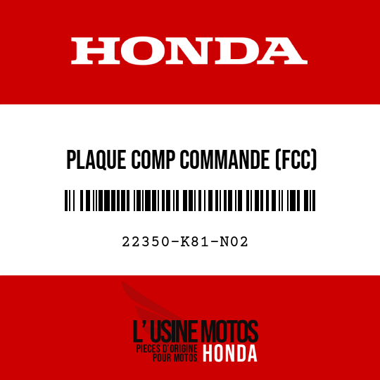 image de 22350-K81-N02 PLAQUE COMP COMMANDE (FCC)