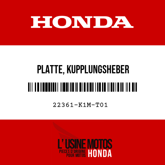image de 22361-K1M-T01 PLATTE, KUPPLUNGSHEBER