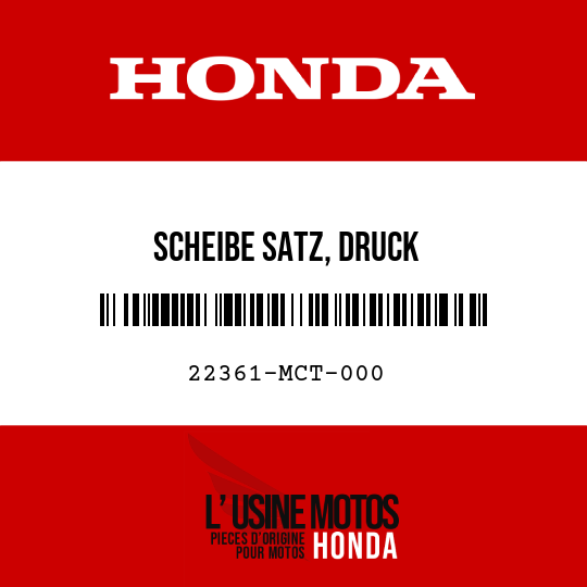 image de 22361-MCT-000 SCHEIBE SATZ, DRUCK