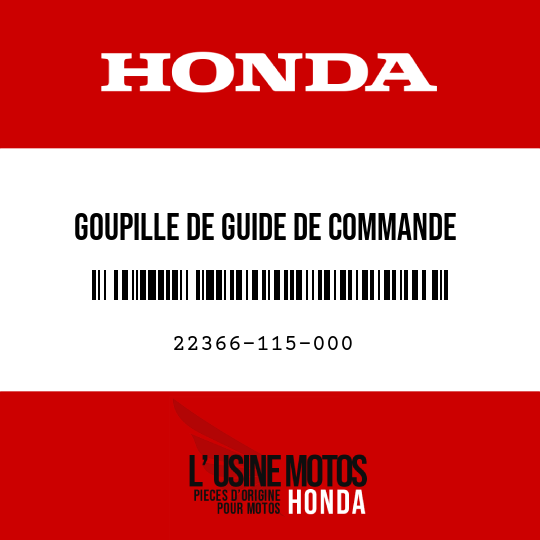 image de 22366-115-000 GOUPILLE DE GUIDE DE COMMANDE EMBRAYAGE