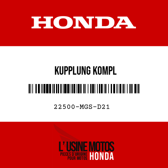 image de 22500-MGS-D21 KUPPLUNG KOMPL