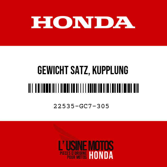 image de 22535-GC7-305 GEWICHT SATZ, KUPPLUNG