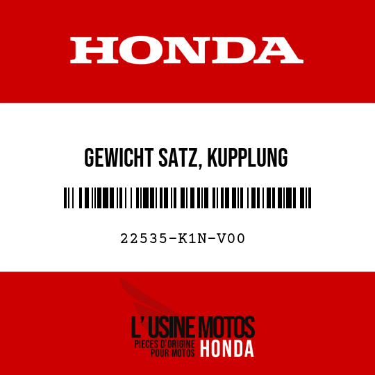 image de 22535-K1N-V00 GEWICHT SATZ, KUPPLUNG