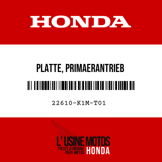 image de 22610-K1M-T01 PLATTE, PRIMAERANTRIEB