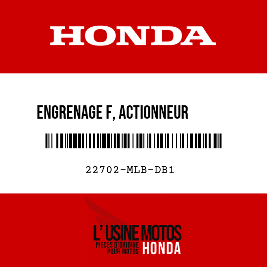 image de 22702-MLB-DB1 ENGRENAGE F, ACTIONNEUR       EMBRAYAGE