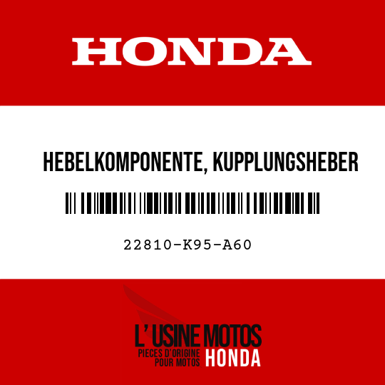 image de 22810-K95-A60 HEBELKOMPONENTE, KUPPLUNGSHEBER
