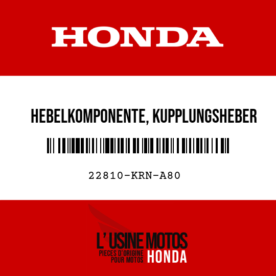 image de 22810-KRN-A80 HEBELKOMPONENTE, KUPPLUNGSHEBER