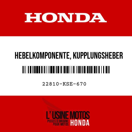 image de 22810-KSE-670 HEBELKOMPONENTE, KUPPLUNGSHEBER
