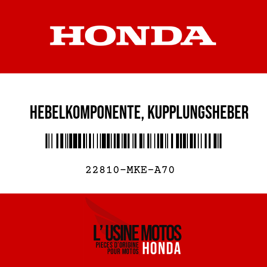 image de 22810-MKE-A70 HEBELKOMPONENTE, KUPPLUNGSHEBER