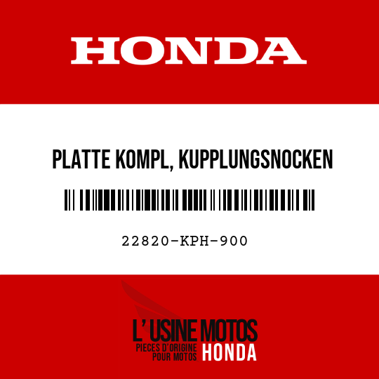 image de 22820-KPH-900 PLATTE KOMPL, KUPPLUNGSNOCKEN