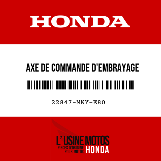 image de 22847-MKY-E80 AXE DE COMMANDE D'EMBRAYAGE