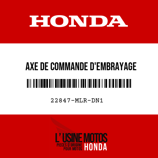 image de 22847-MLR-DN1 AXE DE COMMANDE D'EMBRAYAGE