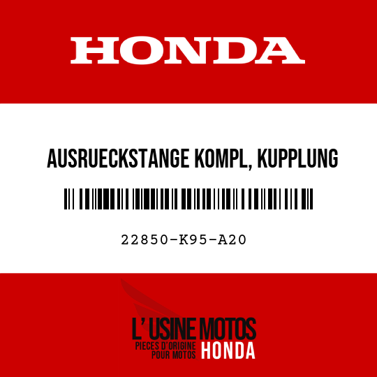 image de 22850-K95-A20 AUSRUECKSTANGE KOMPL, KUPPLUNG