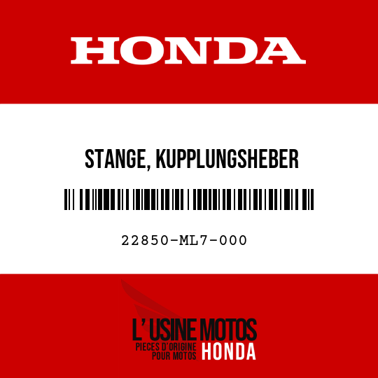 image de 22850-ML7-000 STANGE, KUPPLUNGSHEBER