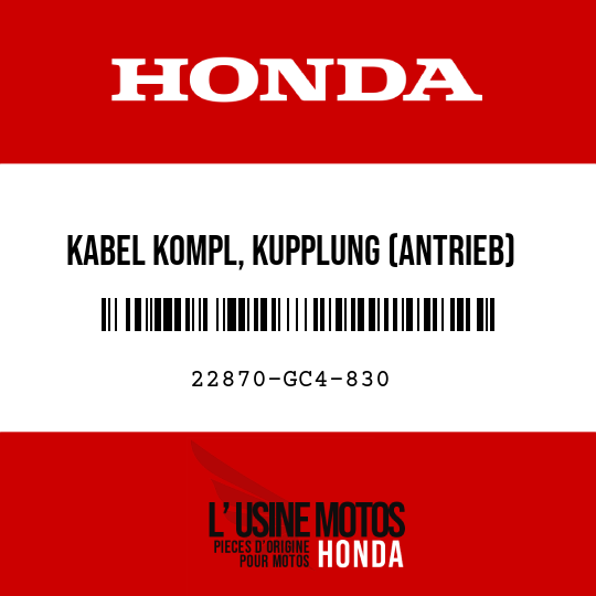 image de 22870-GC4-830 KABEL KOMPL, KUPPLUNG (ANTRIEB)