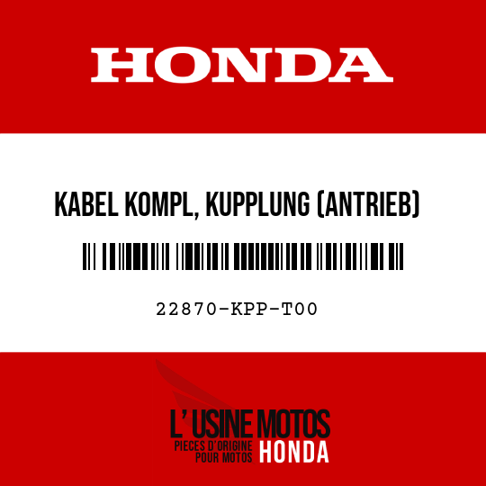 image de 22870-KPP-T00 KABEL KOMPL, KUPPLUNG (ANTRIEB)