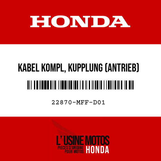 image de 22870-MFF-D01 KABEL KOMPL, KUPPLUNG (ANTRIEB)