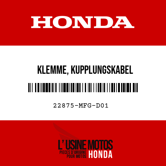 image de 22875-MFG-D01 KLEMME, KUPPLUNGSKABEL