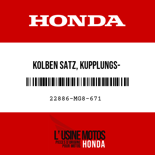 image de 22886-MG8-671 KOLBEN SATZ, KUPPLUNGS- HAUPTZYLINDER