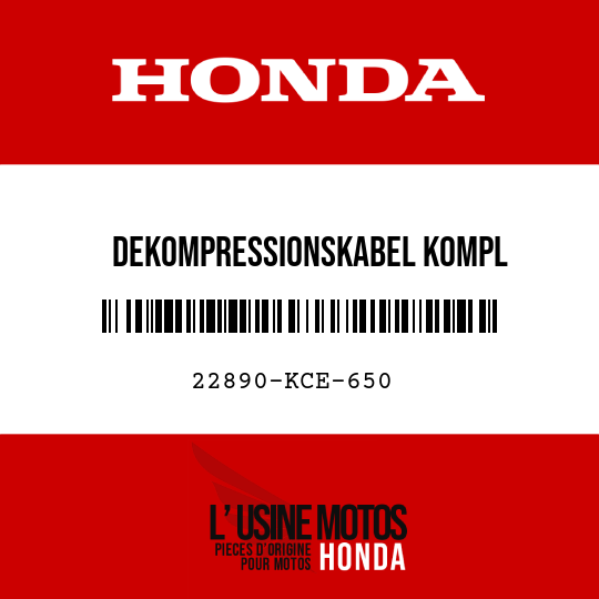 image de 22890-KCE-650 DEKOMPRESSIONSKABEL KOMPL