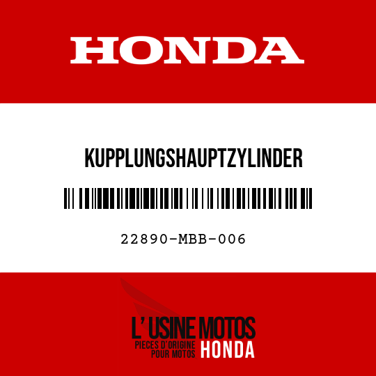image de 22890-MBB-006 KUPPLUNGSHAUPTZYLINDER