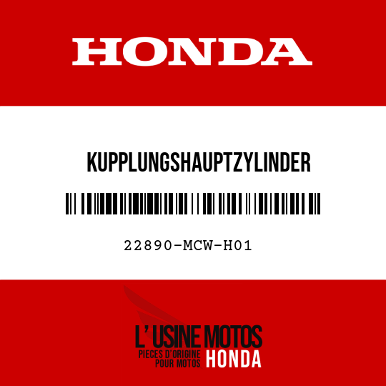 image de 22890-MCW-H01 KUPPLUNGSHAUPTZYLINDER