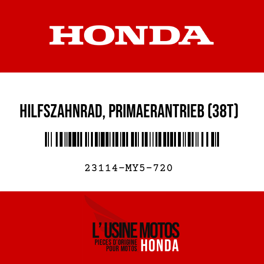 image de 23114-MY5-720 HILFSZAHNRAD, PRIMAERANTRIEB (38T)