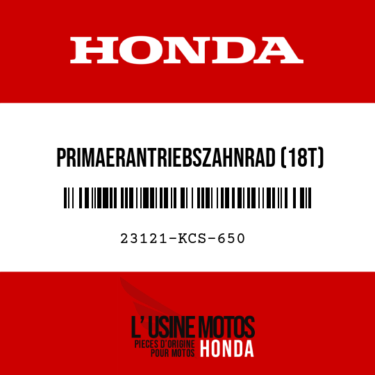image de 23121-KCS-650 PRIMAERANTRIEBSZAHNRAD (18T)