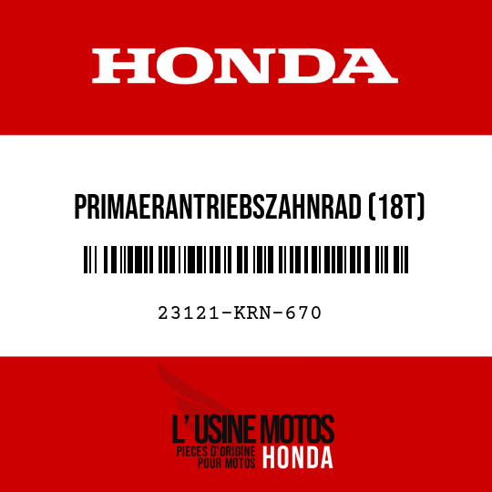 image de 23121-KRN-670 PRIMAERANTRIEBSZAHNRAD (18T)