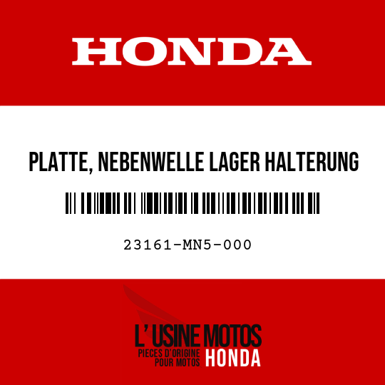 image de 23161-MN5-000 PLATTE, NEBENWELLE LAGER HALTERUNG