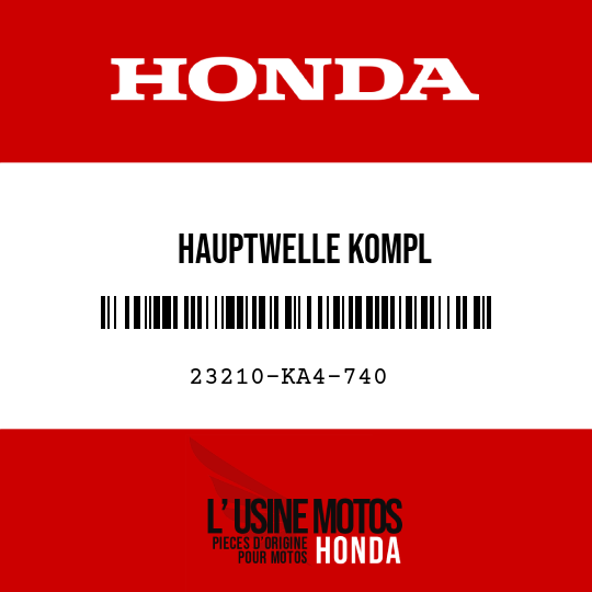 image de 23210-KA4-740 HAUPTWELLE KOMPL