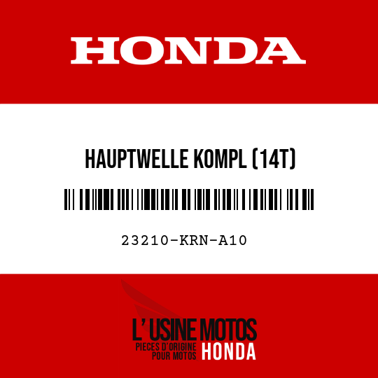 image de 23210-KRN-A10 HAUPTWELLE KOMPL (14T)