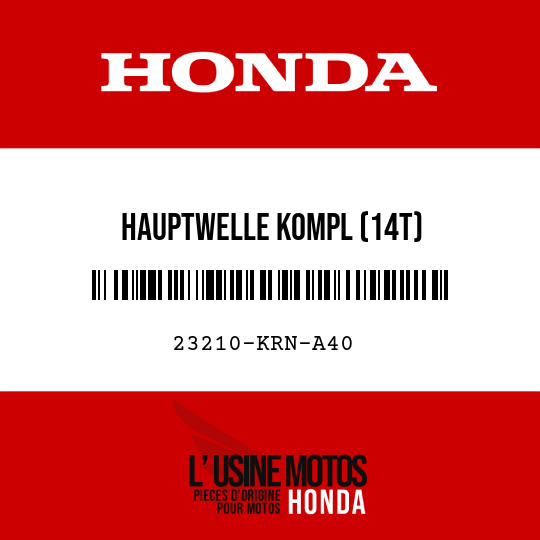 image de 23210-KRN-A40 HAUPTWELLE KOMPL (14T)