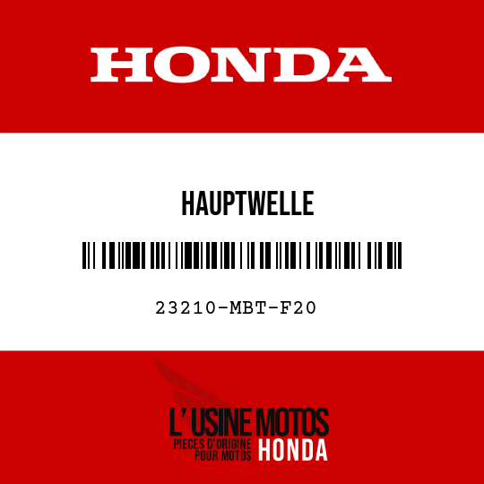 image de 23210-MBT-F20 HAUPTWELLE