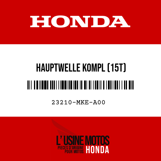 image de 23210-MKE-A00 HAUPTWELLE KOMPL (15T)