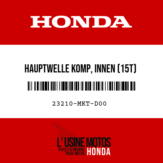 image de 23210-MKT-D00 HAUPTWELLE KOMP, INNEN (15T)