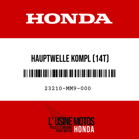 image de 23210-MM9-000 HAUPTWELLE KOMPL (14T)
