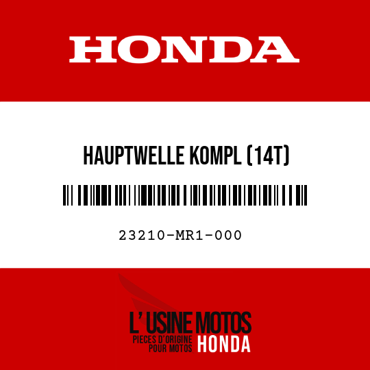 image de 23210-MR1-000 HAUPTWELLE KOMPL (14T)