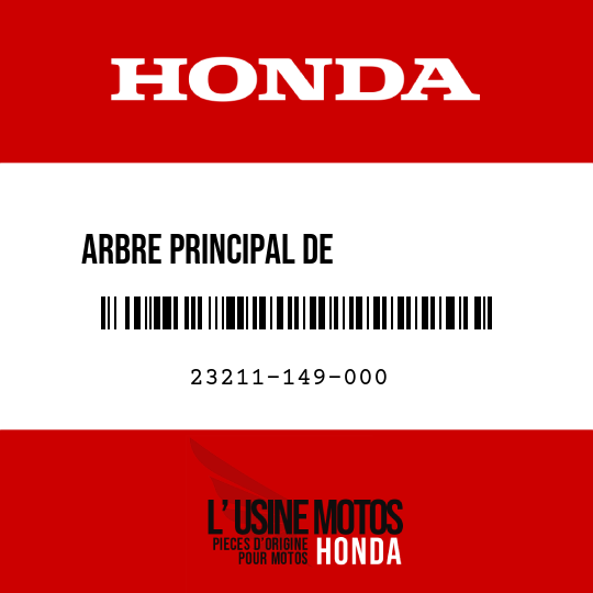 image de 23211-149-000 ARBRE PRINCIPAL DE            TRANSMISSION (12T)