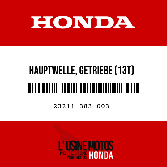 image de 23211-383-003 HAUPTWELLE, GETRIEBE (13T)