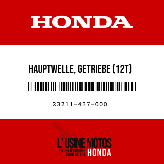 image de 23211-437-000 HAUPTWELLE, GETRIEBE (12T)