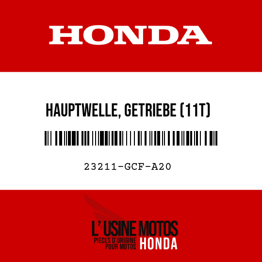 image de 23211-GCF-A20 HAUPTWELLE, GETRIEBE (11T)