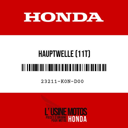 image de 23211-K0N-D00 HAUPTWELLE (11T)