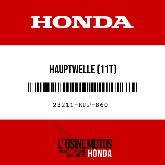 image de 23211-KPP-860 HAUPTWELLE (11T)