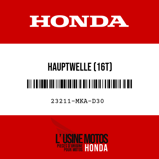 image de 23211-MKA-D30 HAUPTWELLE (16T)