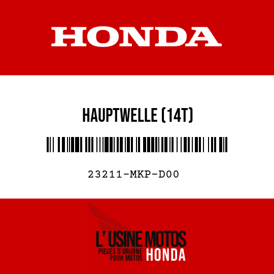 image de 23211-MKP-D00 HAUPTWELLE (14T)