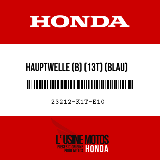 image de 23212-K1T-E10 HAUPTWELLE (B) (13T) (BLAU)